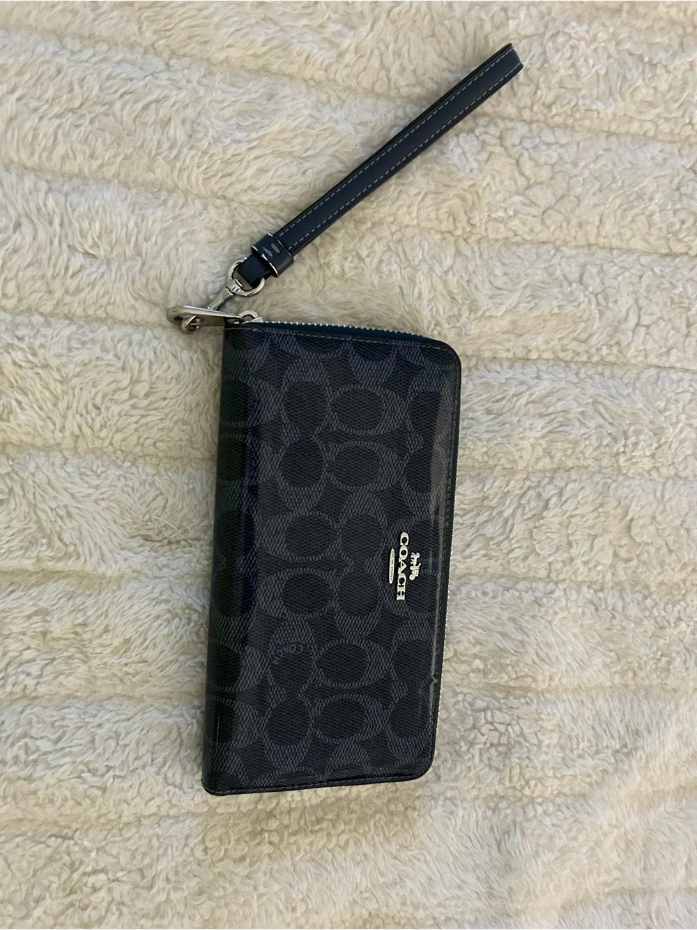 Coach Signature Zip Wristlet Clutch